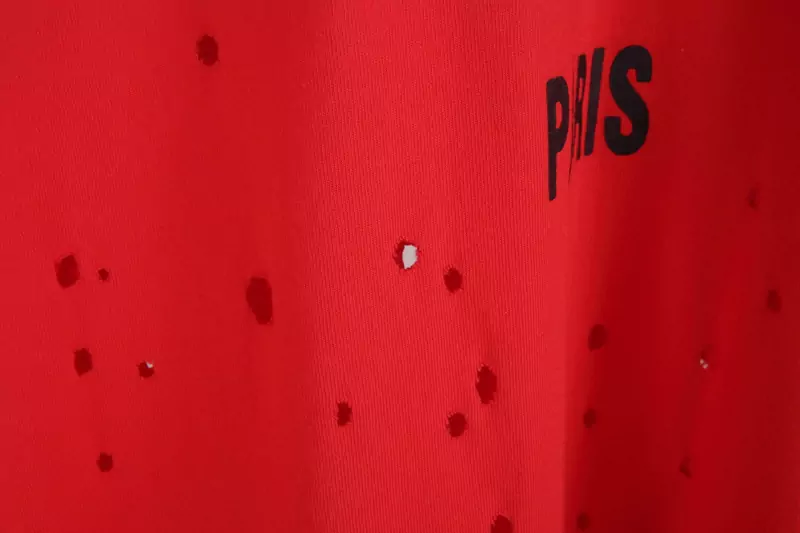 givenchy t-shirt paris logo holes red